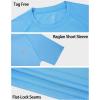 imageRoadbox Boys Rash Guard Swim Shirt UPF 50 Sun Protection Short Sleeve Quick Dry Rashguard Water Shirt for KidsMedium Blue