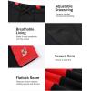 imageRoadbox Boys Swim Jammers Quick Dry Youth Competitive Swimsuit UPF 50 Bathing Kids Athletic Compression Swimming ShortsBlackRed