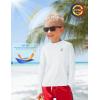 imageRoadbox Boys UPF 50 Rash Guard Swim Shirt Kids Long Sleeve Sun Protection Shirts Youth UV Athletic Beach Rashguard1 Pack White