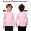 imageRoadbox Boys UPF 50 Rash Guard Swim Shirt Kids Long Sleeve Sun Protection Shirts Youth UV Athletic Beach Rashguard2 Pack Light Bluelight Pink