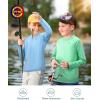 imageRoadbox Boys UPF 50 Rash Guard Swim Shirt Kids Long Sleeve Sun Protection Shirts Youth UV Athletic Beach Rashguard2 Pack Light Bluemint Green