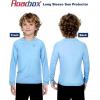imageRoadbox Boys UPF 50 Rash Guard Swim Shirt Kids Long Sleeve Sun Protection Shirts Youth UV Athletic Beach Rashguard2 Pack Light Bluemint Green