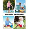 imageRoadbox Boys UPF 50 Rash Guard Swim Shirt Kids Long Sleeve Sun Protection Shirts Youth UV Athletic Beach Rashguard2 Pack Light Bluewhite