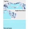 imageRoadbox Boys UPF 50 Rash Guard Swim Shirt Short Sleeve Water Surf Fishing Sun Shirts Kids Youth UV Protection RashguardBlue