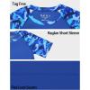 imageRoadbox Boys UPF 50 Rash Guard Swim Shirt Short Sleeve Water Surf Fishing Sun Shirts Kids Youth UV Protection RashguardDark Blue