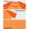 imageRoadbox Boys UPF 50 Rash Guard Swim Shirt Short Sleeve Water Surf Fishing Sun Shirts Kids Youth UV Protection RashguardOrange