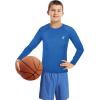 imageRoadbox Boys Youth Compression Shirts  Long Sleeve Athletic Undershirt Kids Quick Dry Base Layers for Baseball Soccer Football