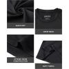 imageRoadbox Boys Youth Compression Shirts  Long Sleeve Athletic Undershirt Kids Quick Dry Base Layers for Baseball Soccer2packblack white