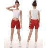 imageRoadbox Girls Volleyball Spandex Shorts 5quot Youth Bike Athletic Compression Shorts for Gymnastics Dance Yoga with PocketsRed