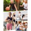imageRoadbox Girls Volleyball Spandex Shorts Youth Biker Shorts with Pockets Athletic Compression Short for Yoga Gymnastics Dance1packpink