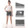 imageRoadbox Girls Volleyball Spandex Shorts Youth Biker Shorts with Pockets Athletic Compression Short for Yoga Gymnastics Dance2packblackgray