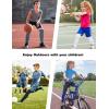 imageRoadbox Kids Long Leg Sleeve 2 Pairs NonSlip Protection Knee Compression Leg Sleeves for Youth Boy Girl Basketball FootballWhiteblue