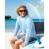 imageRoadbox Mens 14 Zip Pullover Long Sleeve UPF 50 UV Sun Protection Shirts Swim Rash Guard Tops for Running FishingLight Blue