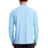 imageRoadbox Mens 14 Zip Pullover Long Sleeve UPF 50 UV Sun Protection Shirts Swim Rash Guard Tops for Running FishingLight Blue