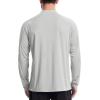 imageRoadbox Mens 14 Zip Pullover Long Sleeve UPF 50 UV Sun Protection Shirts Swim Rash Guard Tops for Running FishingLight Gray