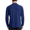 imageRoadbox Mens 14 Zip Pullover Long Sleeve UPF 50 UV Sun Protection Shirts Swim Rash Guard Tops for Running FishingSea Blue