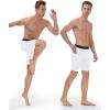 imageRoadbox Mens Compression Shorts with Pocket 12 Pack Spandex Running Athletic Workout Performance Underwear Quick DryWhite