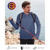 imageRoadbox Mens Long Sleeve Sun Shirts 2 Pack UPF 50 UV Protection Hoodie Shirt for Fishing Hiking Running Workout Swim2 Pack Deep Gray Blueorange