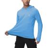 imageRoadbox Mens Long Sleeve Sun Shirts 2 Pack UPF 50 UV Protection Hoodie Shirt for Fishing Hiking Running Workout Swim2 Pack Light Gray Bluegray