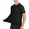 imageRoadbox Mens Rash Guard Short Sleeve UPF 50 UV Sun Protection Water TShirts Cool Dry Swim Shirts for Surf Beach FishingBlack