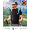 imageRoadbox Mens Rash Guard Short Sleeve UPF 50 UV Sun Protection Water TShirts Cool Dry Swim Shirts for Surf Beach FishingBlack
