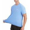 imageRoadbox Mens Rash Guard Short Sleeve UPF 50 UV Sun Protection Water TShirts Cool Dry Swim Shirts for Surf Beach FishingBlue