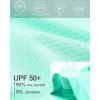 imageRoadbox Mens Rash Guard Short Sleeve UPF 50 UV Sun Protection Water TShirts Cool Dry Swim Shirts for Surf Beach FishingLight Aqua Green