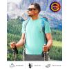 imageRoadbox Mens Rash Guard Short Sleeve UPF 50 UV Sun Protection Water TShirts Cool Dry Swim Shirts for Surf Beach FishingLight Aqua Green