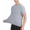 imageRoadbox Mens Rash Guard Short Sleeve UPF 50 UV Sun Protection Water TShirts Cool Dry Swim Shirts for Surf Beach FishingLight Gray
