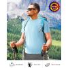 imageRoadbox Mens Rash Guard Short Sleeve UPF 50 UV Sun Protection Water TShirts Cool Dry Swim Shirts for Surf Beach FishingLight Water Blue