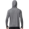 imageRoadbox Mens UPF 50 Fishing Shirts Long Sleeve UV Sun Hoodie Hiking Running Swim Athletic Workout ShirtA01dark Gray
