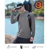 imageRoadbox Mens UPF 50 Fishing Shirts Long Sleeve UV Sun Hoodie Hiking Running Swim Athletic Workout ShirtA01dark Gray