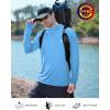imageRoadbox Mens UPF 50 Fishing Shirts Long Sleeve UV Sun Hoodie Hiking Running Swim Athletic Workout ShirtA01light Gray Blue