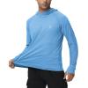 imageRoadbox Mens UPF 50 Fishing Shirts Long Sleeve UV Sun Hoodie Hiking Running Swim Athletic Workout ShirtA01light Gray Blue