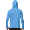 imageRoadbox Mens UPF 50 Fishing Shirts Long Sleeve UV Sun Hoodie Hiking Running Swim Athletic Workout ShirtA01light Gray Blue