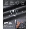 imageRoadbox Mens UPF 50 Fishing Shirts Long Sleeve UV Sun Hoodie Hiking Running Swim Athletic Workout ShirtA02deep Flower Gray