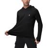 imageRoadbox Mens UPF 50 Fishing Shirts Long Sleeve UV Sun Hoodie Hiking Running Swim Athletic Workout ShirtA02flower Grey Black