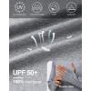 imageRoadbox Mens UPF 50 Fishing Shirts Long Sleeve UV Sun Hoodie Hiking Running Swim Athletic Workout ShirtA02gray