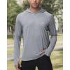 imageRoadbox Mens UPF 50 Fishing Shirts Long Sleeve UV Sun Hoodie Hiking Running Swim Athletic Workout ShirtA02gray
