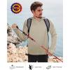 imageRoadbox Mens UPF 50 Fishing Shirts Long Sleeve UV Sun Hoodie Hiking Running Swim Athletic Workout ShirtA02gray Khaki
