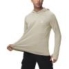 imageRoadbox Mens UPF 50 Fishing Shirts Long Sleeve UV Sun Hoodie Hiking Running Swim Athletic Workout ShirtA02gray Khaki