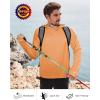 imageRoadbox Mens UPF 50 Fishing Shirts Long Sleeve UV Sun Hoodie Hiking Running Swim Athletic Workout ShirtA02hua Grey Orange
