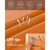 imageRoadbox Mens UPF 50 Fishing Shirts Long Sleeve UV Sun Hoodie Hiking Running Swim Athletic Workout ShirtA02hua Grey Orange