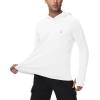 imageRoadbox Mens UPF 50 Fishing Shirts Long Sleeve UV Sun Hoodie Hiking Running Swim Athletic Workout ShirtA02white