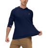 imageRoadbox Mens UPF 50 Fishing Shirts Long Sleeve UV Sun Protection Hoodie Rash Guard for Hiking Running Workout SwimmingDark Blue