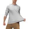 imageRoadbox Mens UPF 50 Fishing Shirts Long Sleeve UV Sun Protection Hoodie Rash Guard for Hiking Running Workout SwimmingGrey