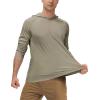 imageRoadbox Mens UPF 50 Fishing Shirts Long Sleeve UV Sun Protection Hoodie Rash Guard for Hiking Running Workout SwimmingKhaki