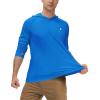 imageRoadbox Mens UPF 50 Fishing Shirts Long Sleeve UV Sun Protection Hoodie Rash Guard for Hiking Running Workout SwimmingLake Blue