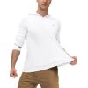 imageRoadbox Mens UPF 50 Fishing Shirts Long Sleeve UV Sun Protection Hoodie Rash Guard for Hiking Running Workout SwimmingWhite