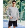 imageRoadbox Mens UPF 50 Swim Rash Guard Long Sleeve UV Sun Protection SPF Water Shirts Quick Dry for Outdoor Fishing Hiking Light Gray